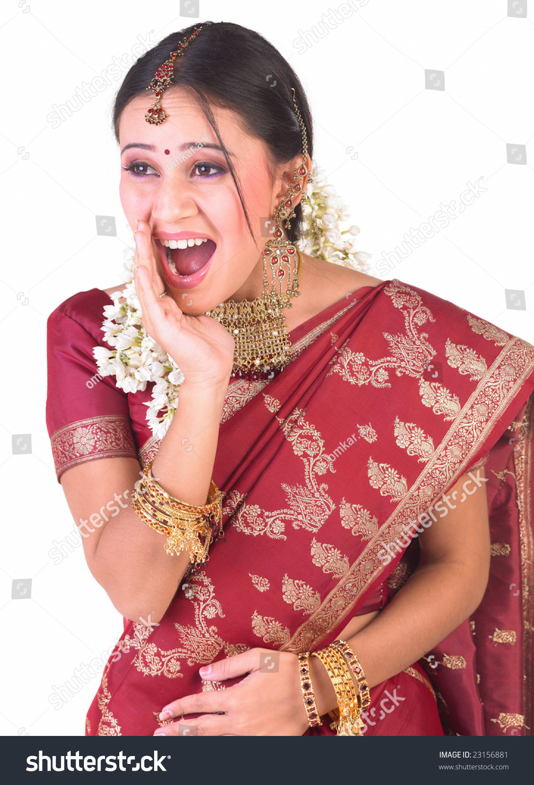Indian Girl In A Shouting Expression Stock Photo 23156881 : Shutterstock