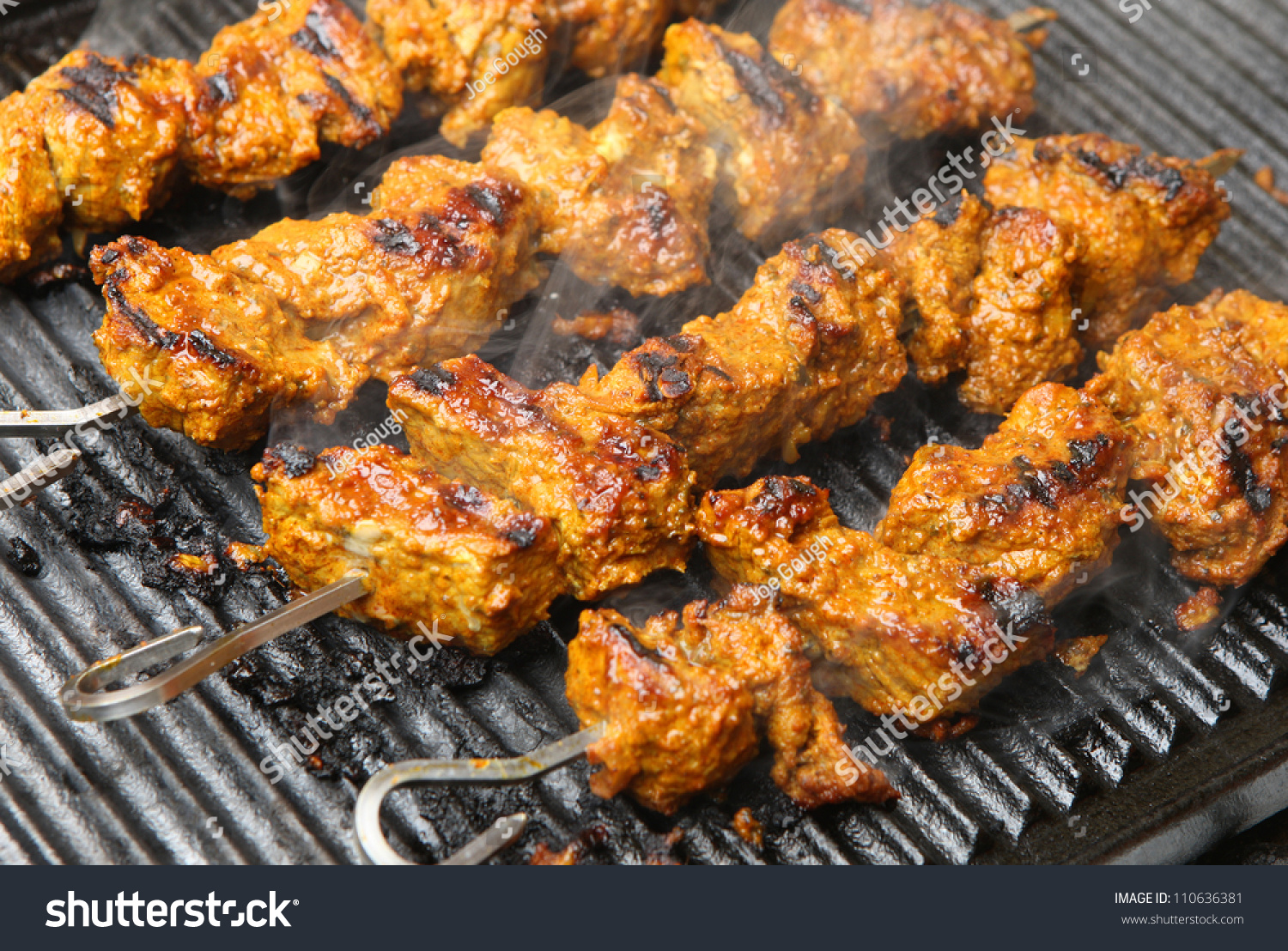 Indian Lamb Tikka Kebabs Cooking On Stock Photo 110636381 - Shutterstock