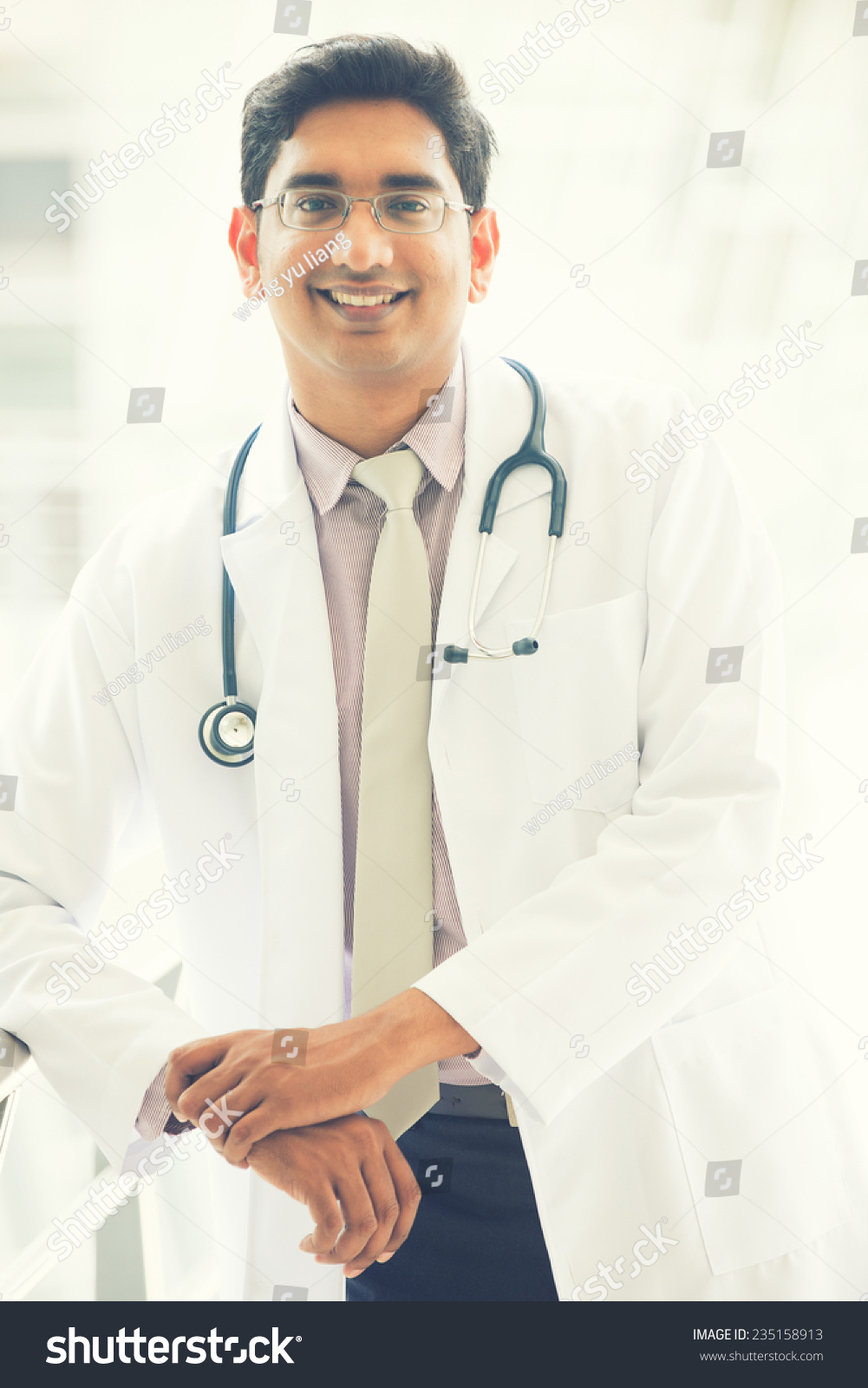 Indian Male Doctor Outdoor, Slight Vintage Tone Stock Photo 235158913 ...