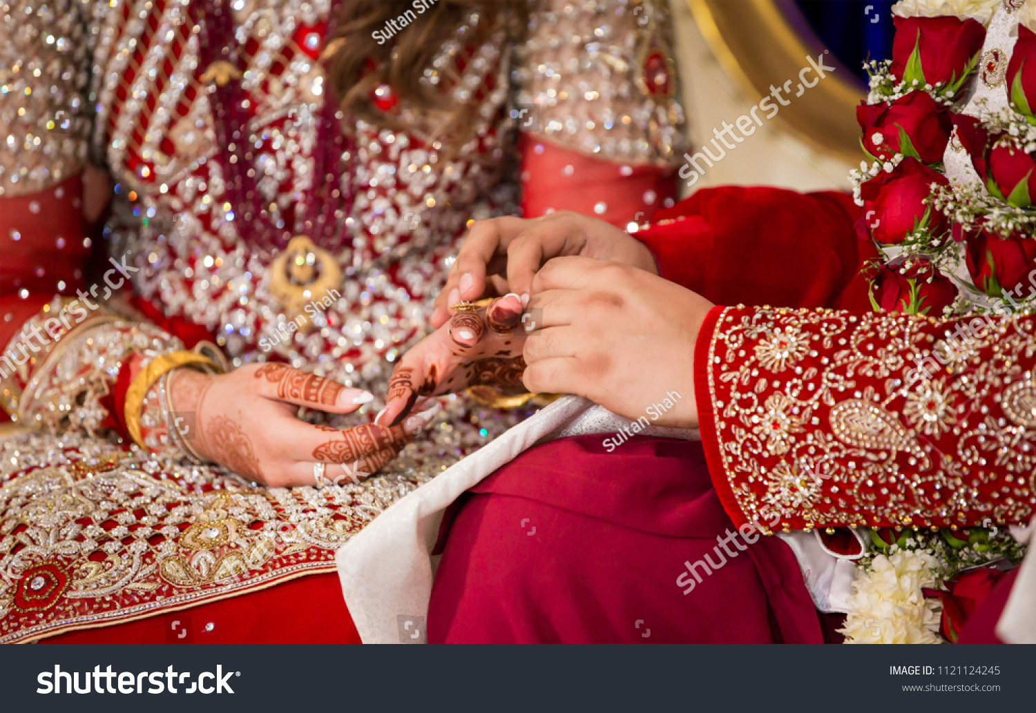 Indian Pakistani Bride Groom Wedding Ritual Stock Photo Edit Now