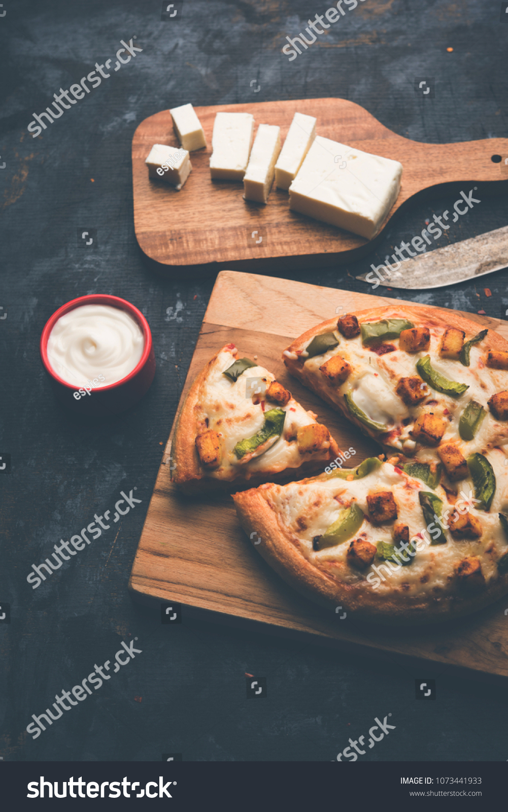 Indian Paneer Pizza Fresh Cottage Cheese Stock Photo Edit Now