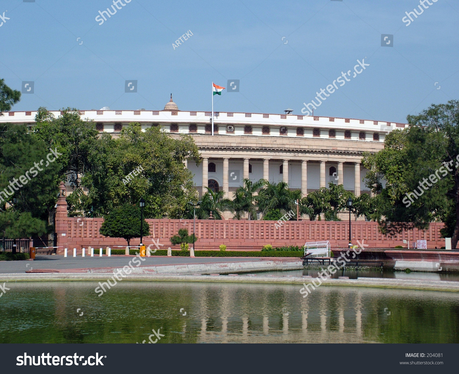 Indian Parliament House New Delhi India Stock Photo 204081