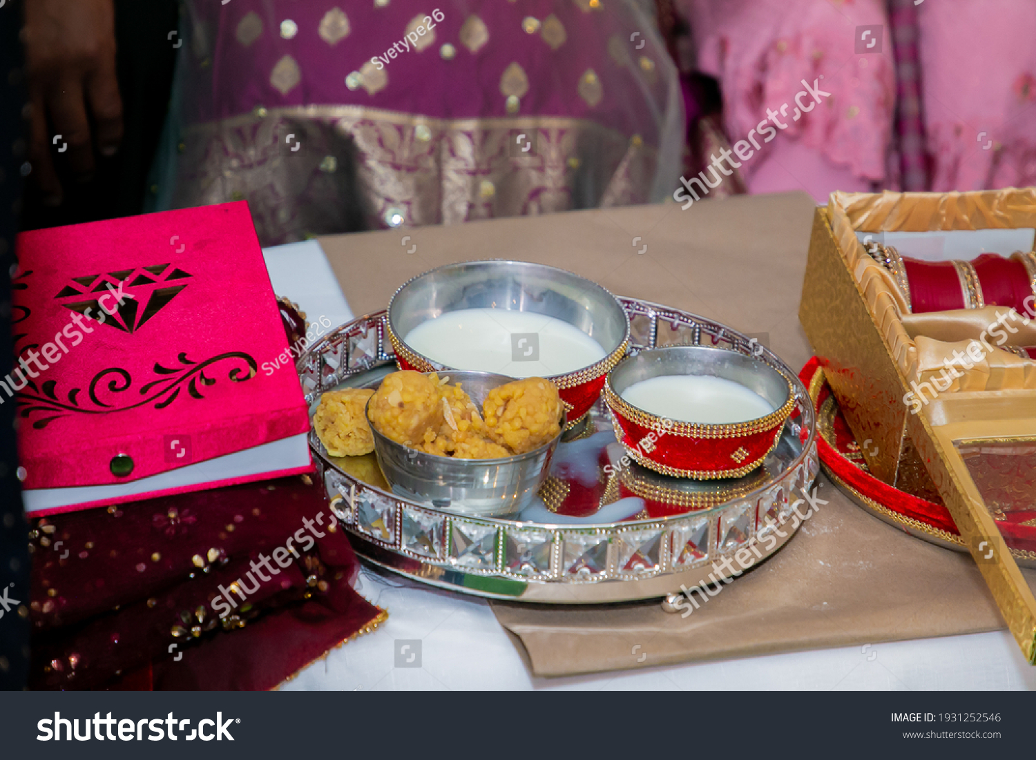 Indian Punjabi Maiyan Pre Wedding Ceremony Stock Photo 1931252546 ...