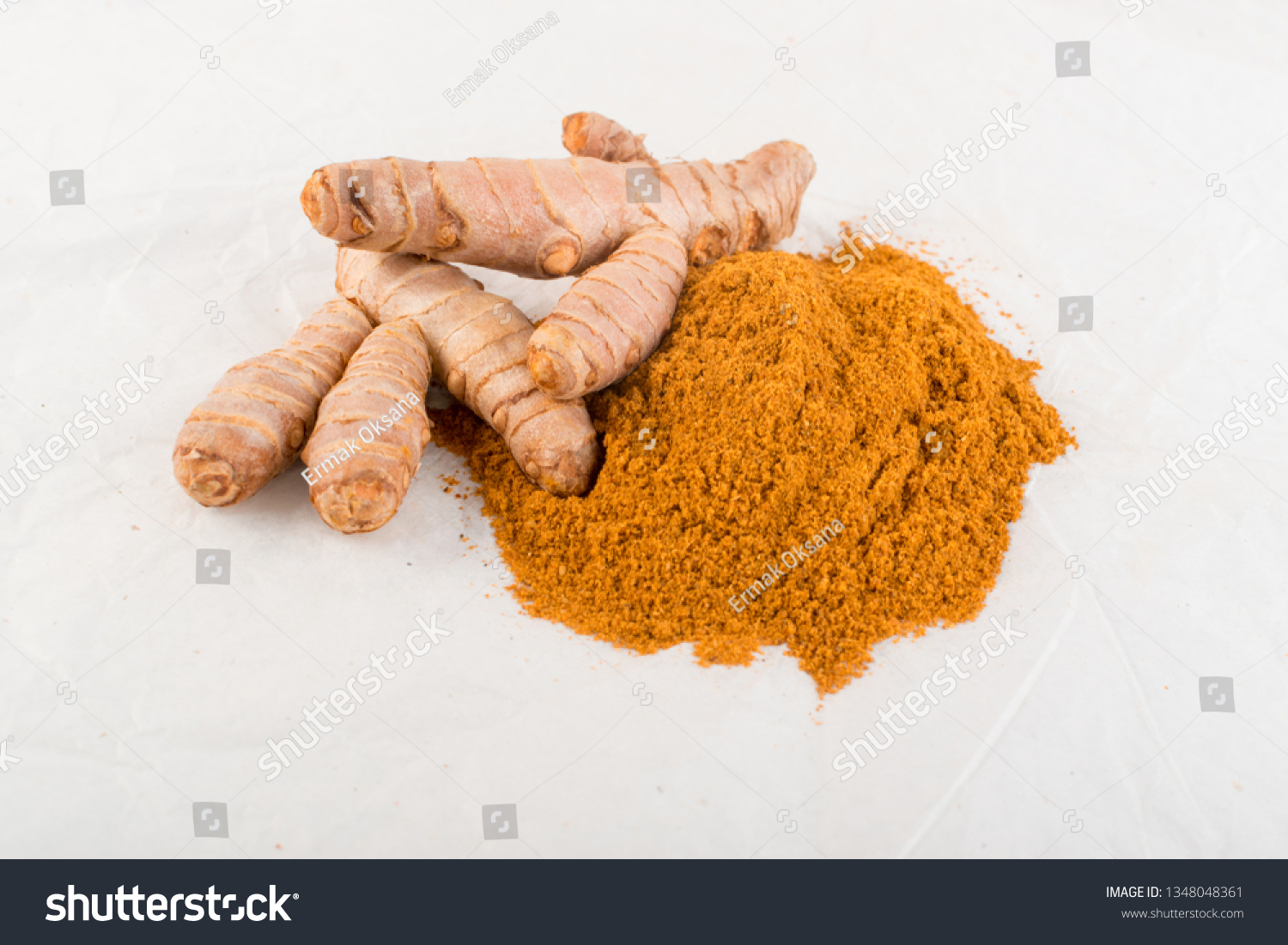 Indian Spices Herbs Powders Cumin Curry Stock Photo 1348048361
