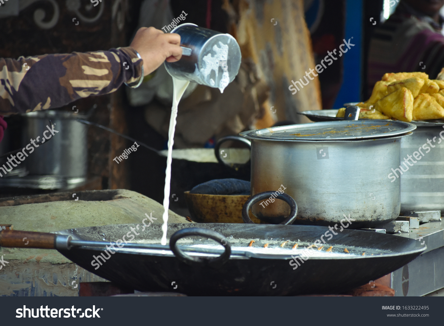 Indian Street Food Drink Indian City Stock Photo 1633222495 | Shutterstock