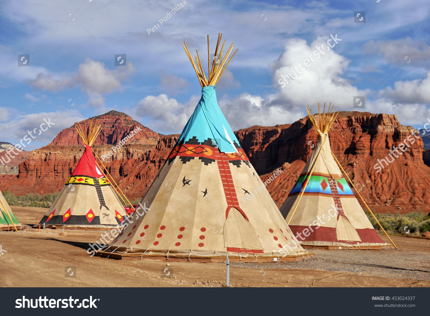 Indian Tents Decorated Ornaments Stock Photo 453024337 Shutterstock   Stock Photo Indian Tents Decorated With Ornaments 453024337 