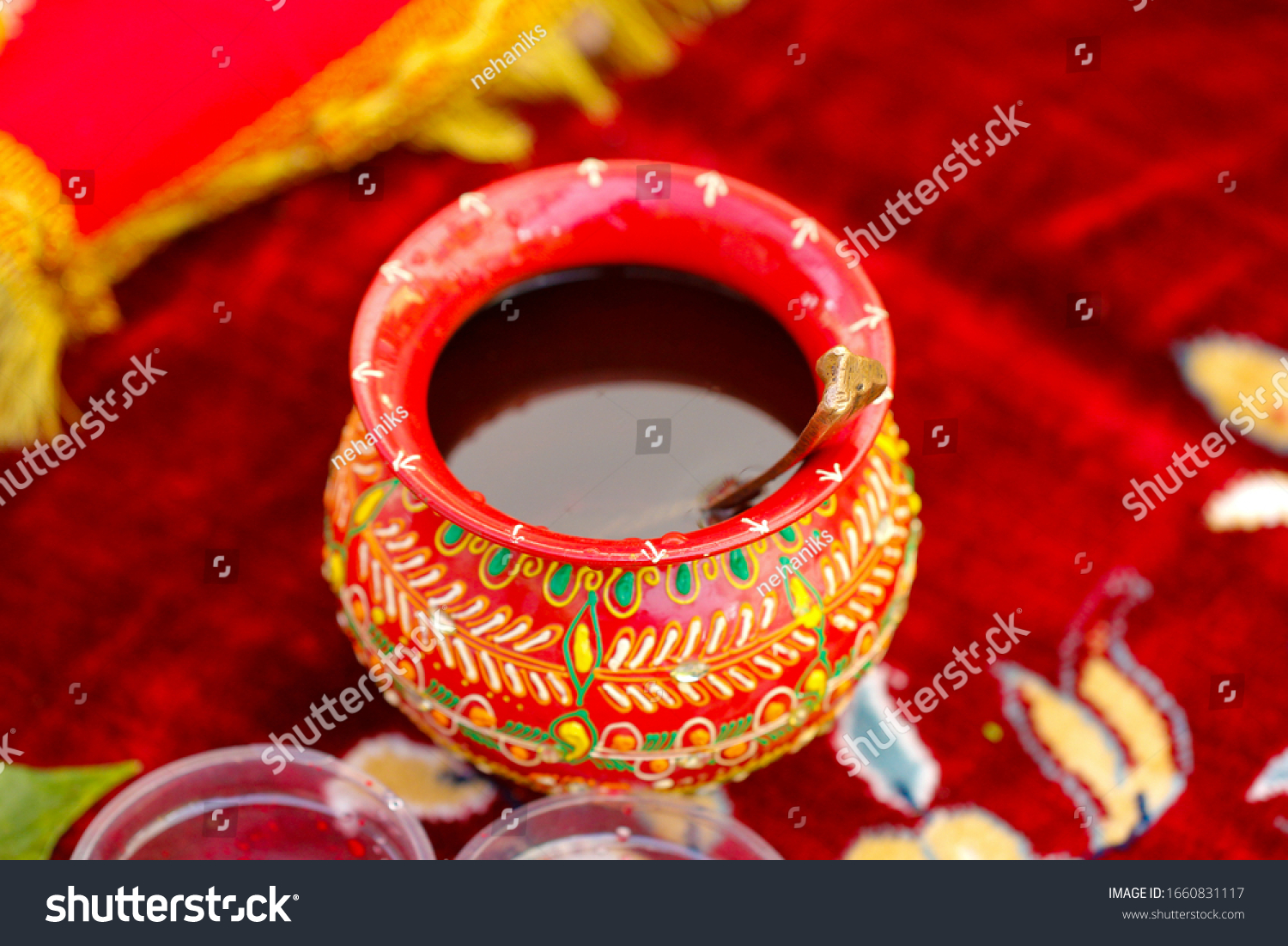 Indian Wedding Ceremony Decorative Coper Kalash Stock Photo 1660831117 ...