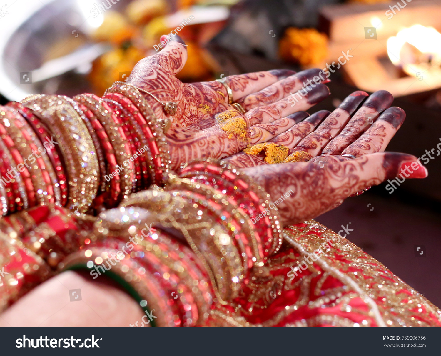 Indian Wedding Haldi Rasam Ceremony Stock Photo Edit Now 739006756