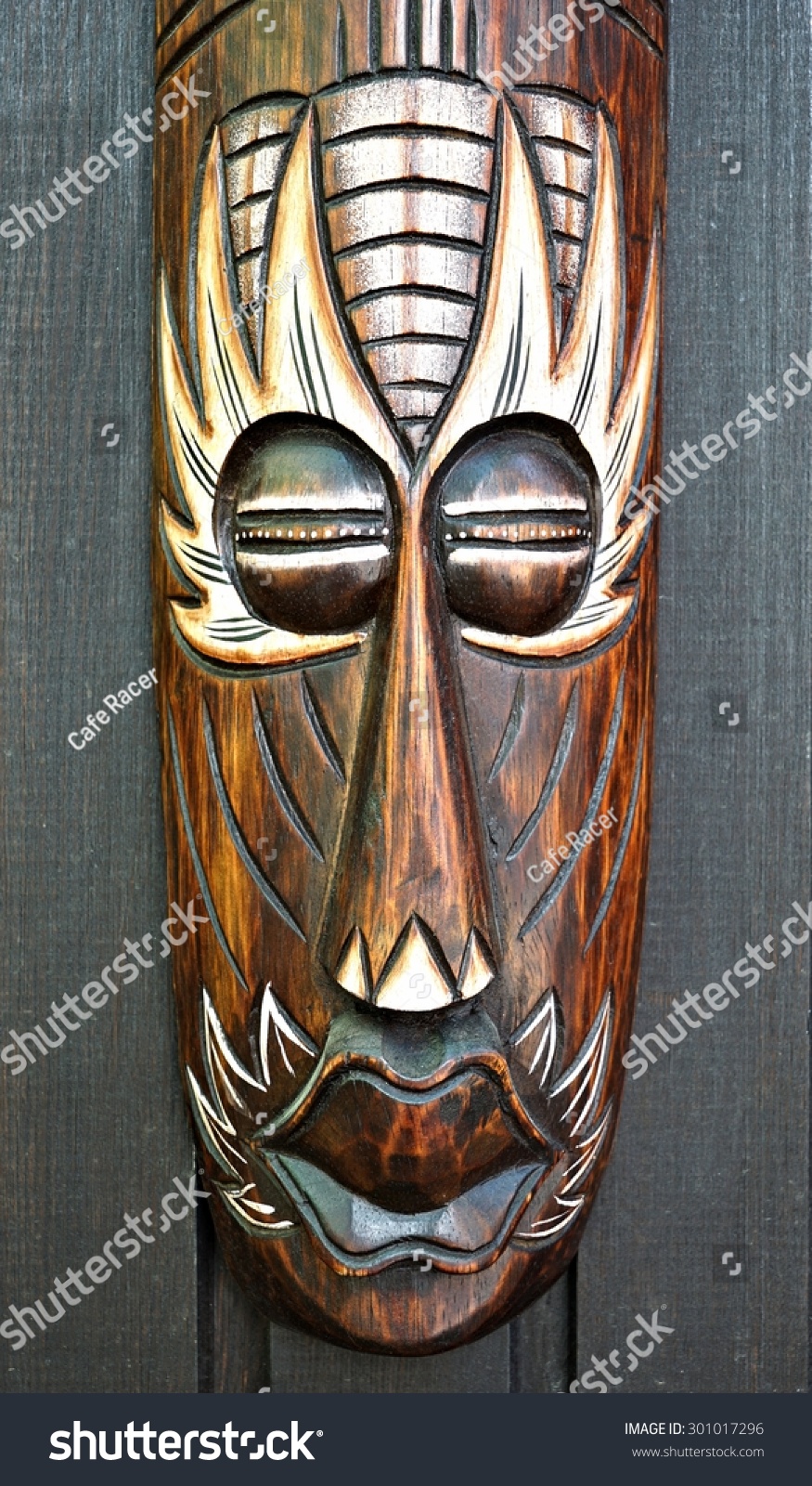 Indian Wooden Mask Stock Photo 301017296 : Shutterstock