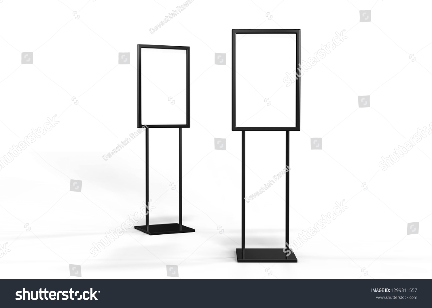 Indoor Pedestal Steel Sign Stand Poster Stock Illustration 1299311557