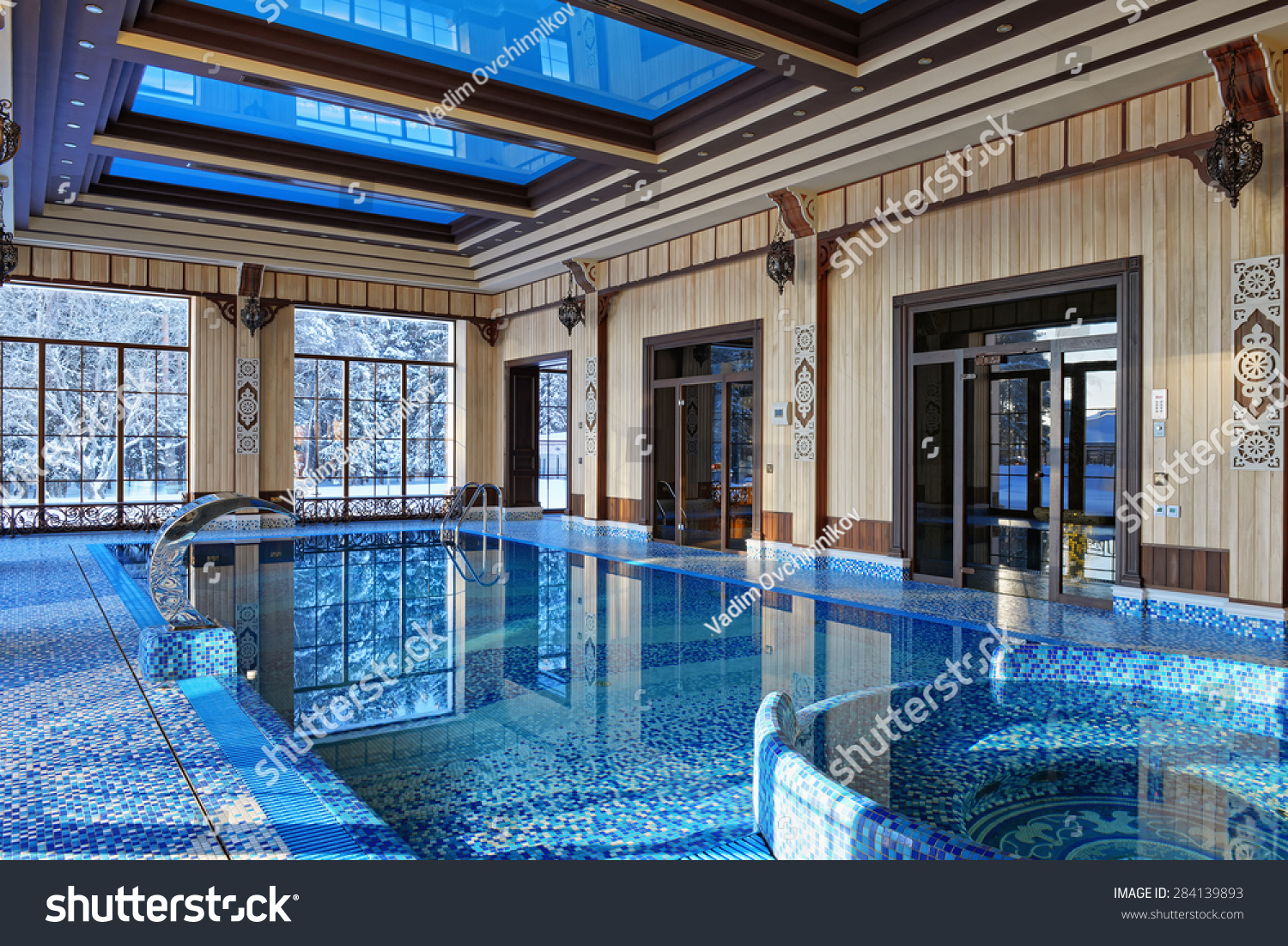 an indoor pool