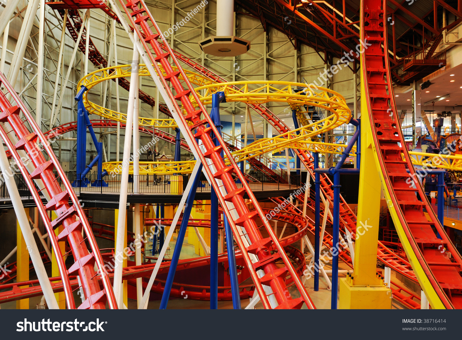 Indoor Rollercoaster Tracks West Edmonton Mall Stock Photo Edit Now