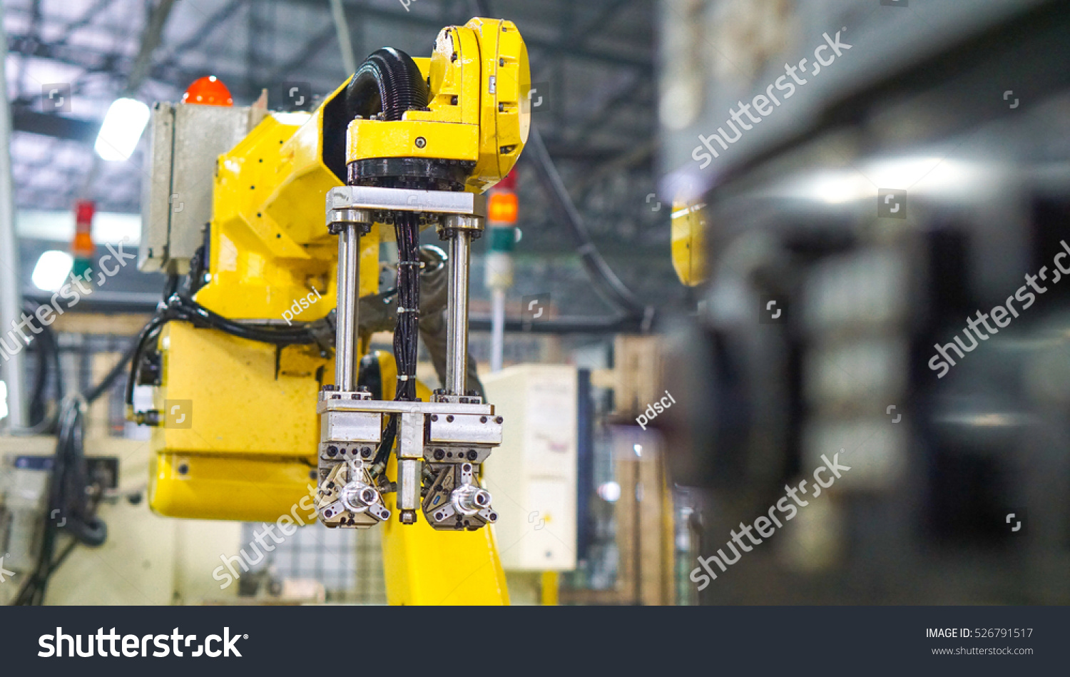 Industrial Machine Factory Robot Concept Blurred Stock Photo Edit Now