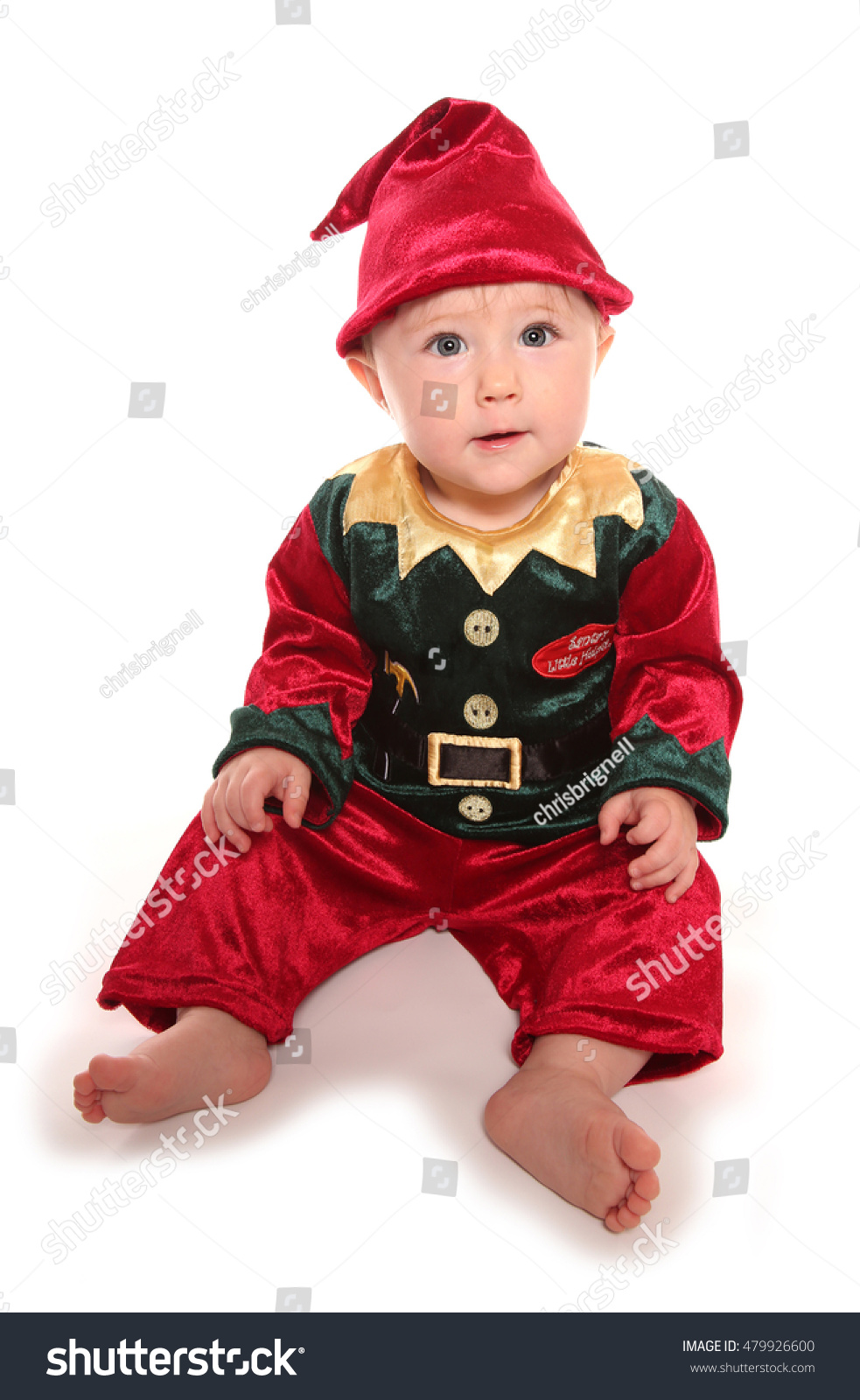 santa's little helper costume baby