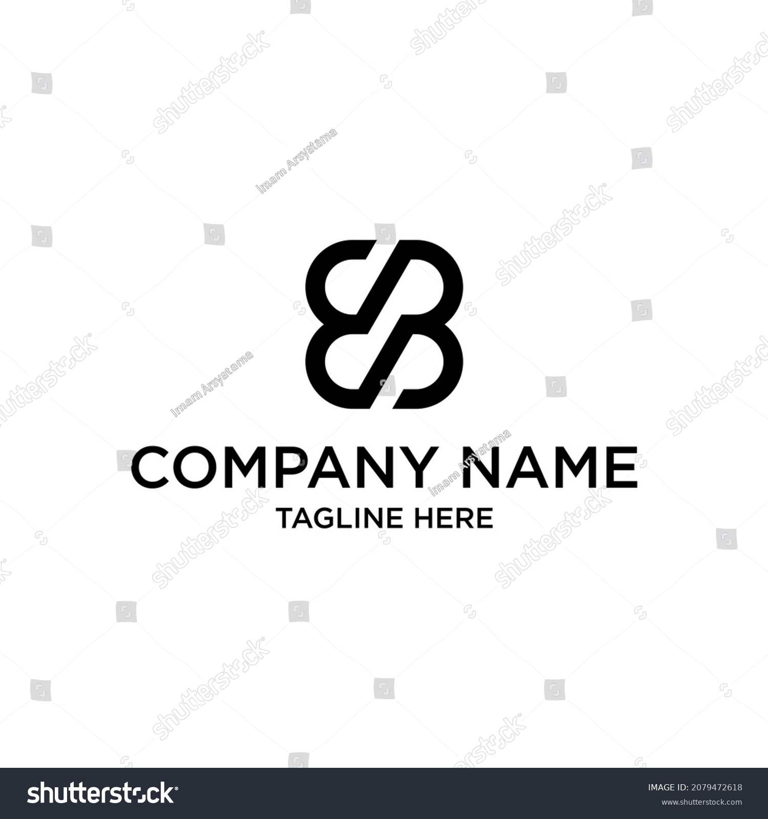 Infinity 8 Infinity B Logo Design Stock Illustration 2079472618