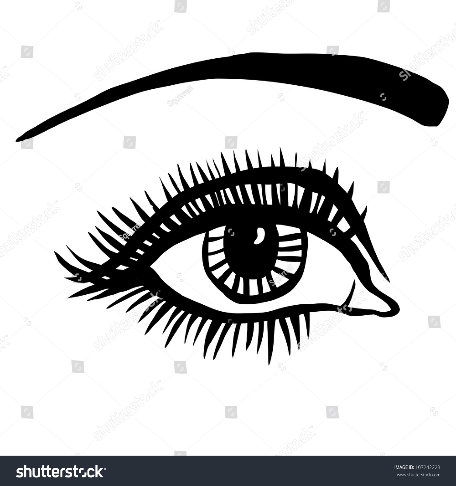 Ink Drawing Eye Stock Illustration 107242223 - Shutterstock