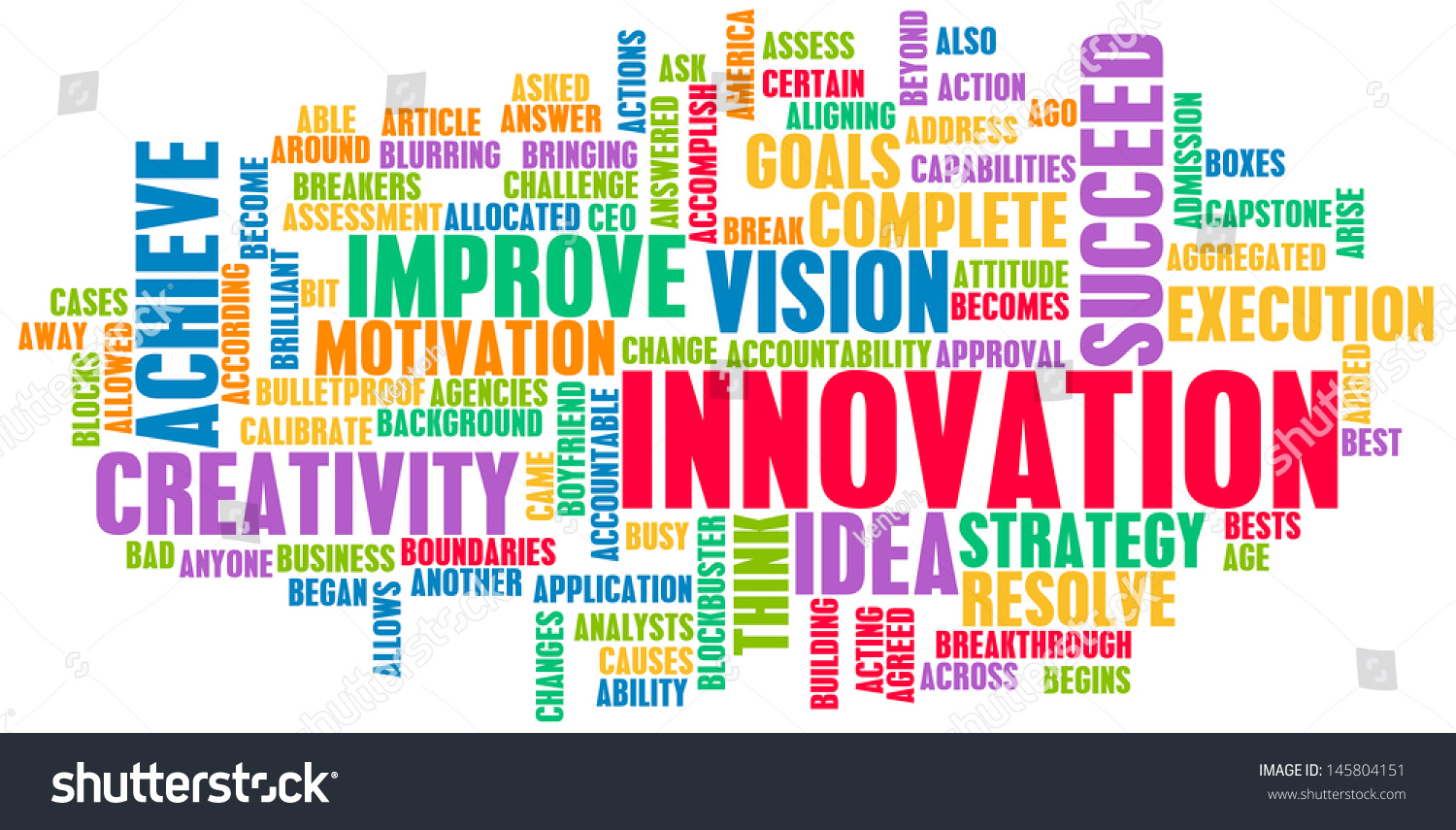 Innovation And Inspiration As A Art Concept Stock Photo 145804151 ...