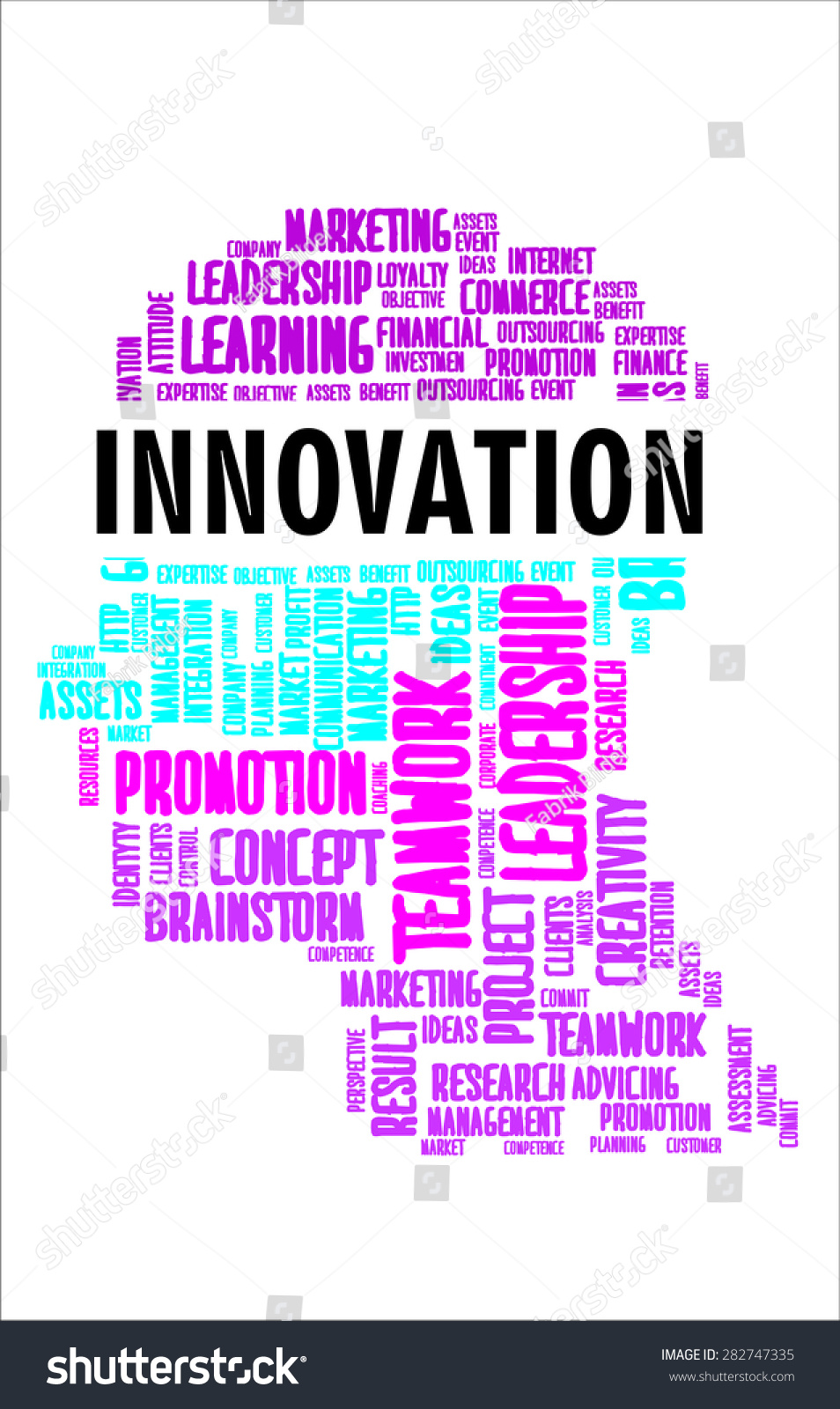 Innovation Word Concept Head Shape Stock Illustration 282747335 ...