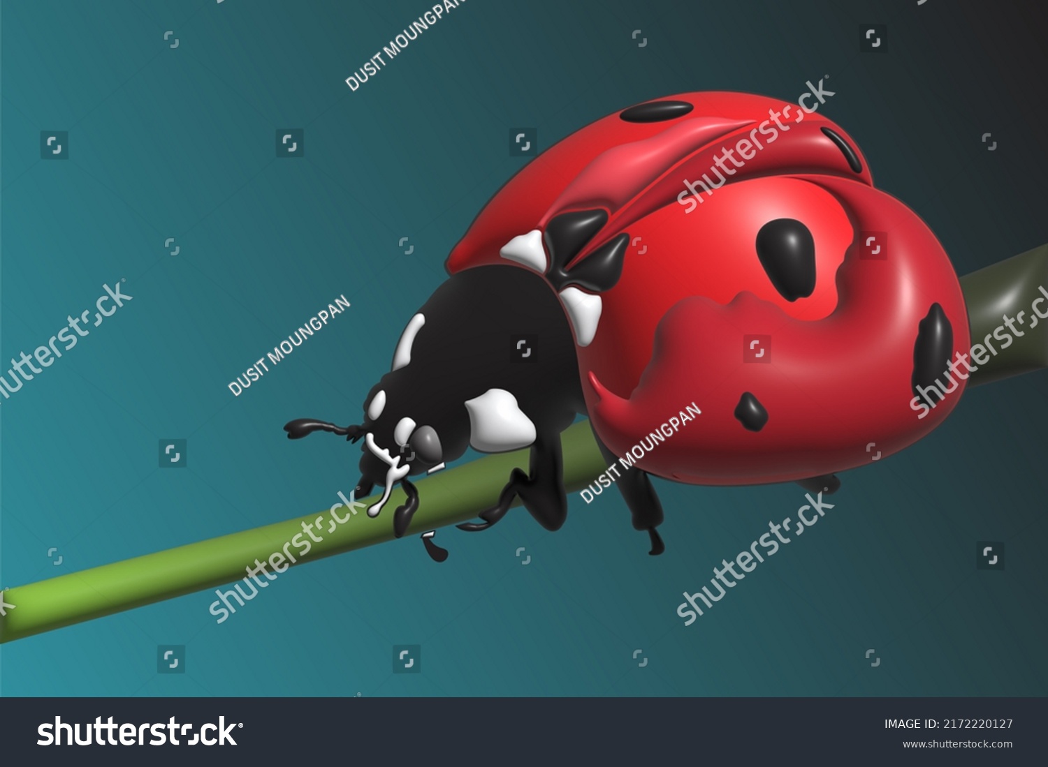 Insect Ladybug 3d Model Stock Illustration 2172220127 Shutterstock