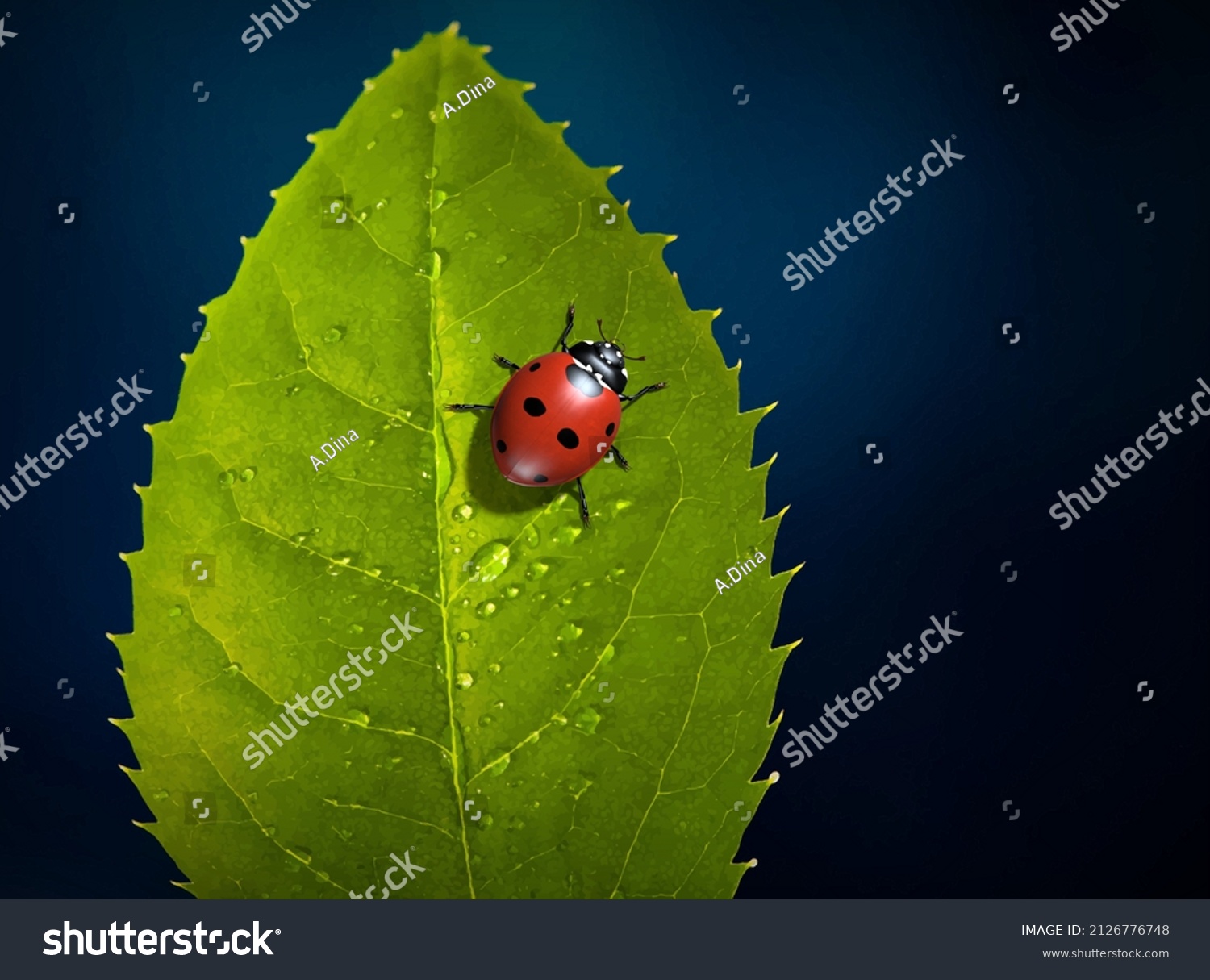 Insects Ladybugs 3d Illustration Stock Illustration 2126776748
