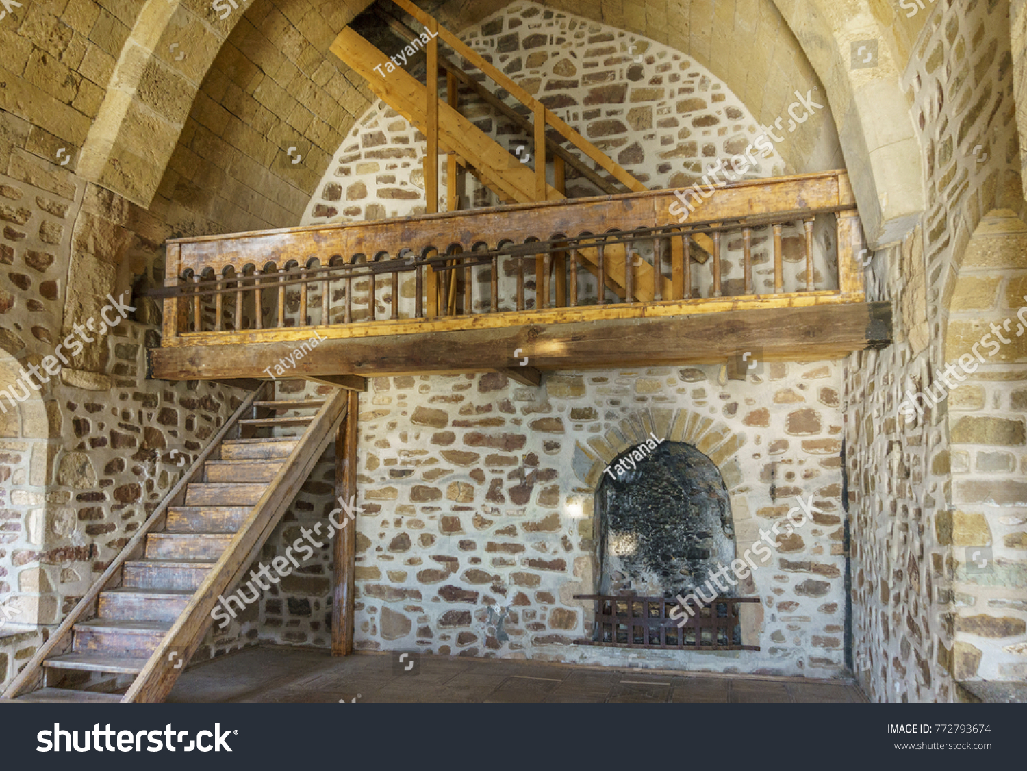 Inside Interior Room Old Castle Wooden Stock Photo Edit Now