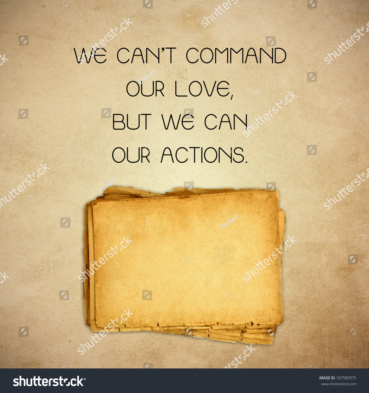 Inspiration quote by Arthur Conan Doyle on vintage paper background with blank paper for text or