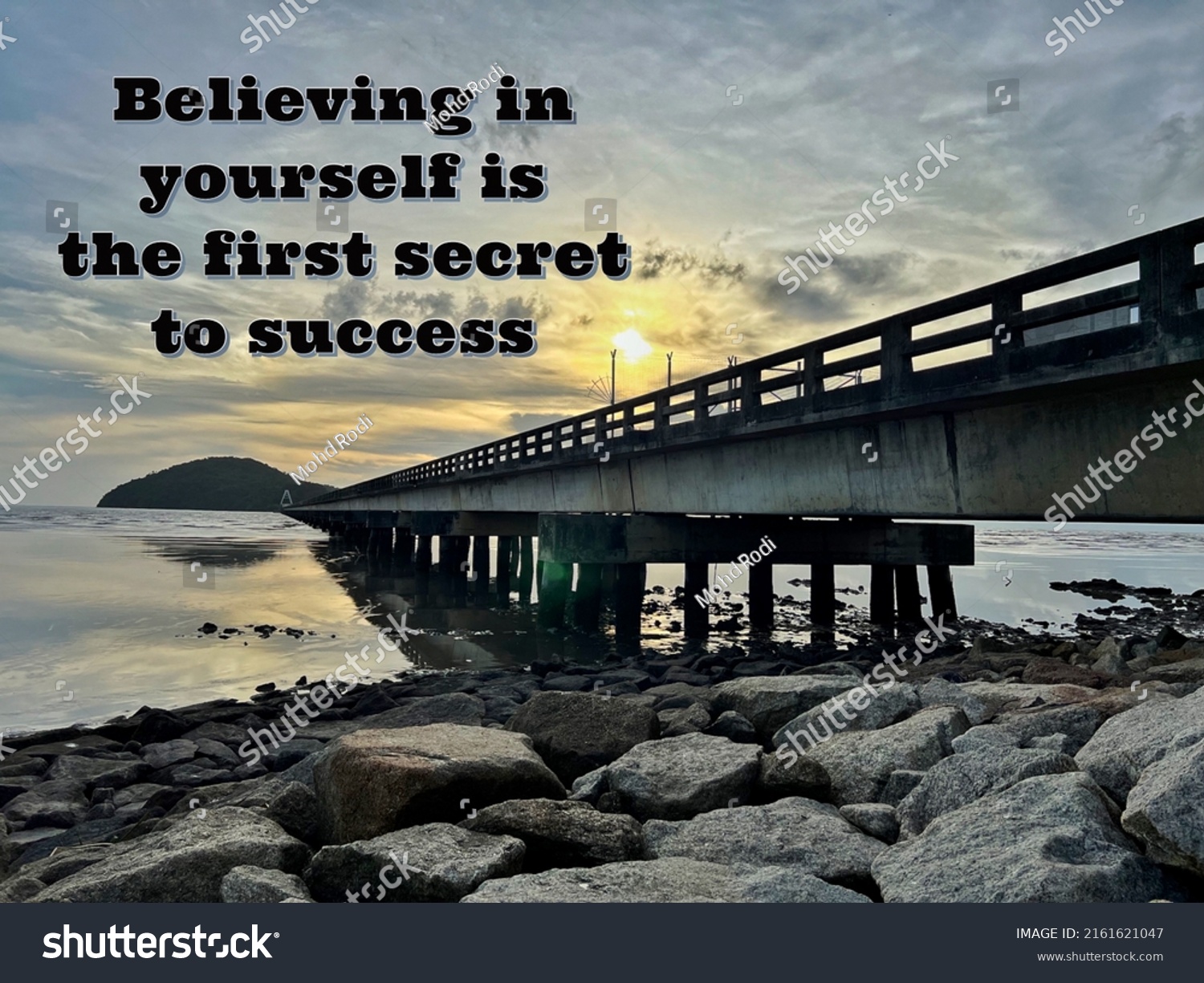 Inspirational Motivational Quote Believing Yourself First Stock Photo ...