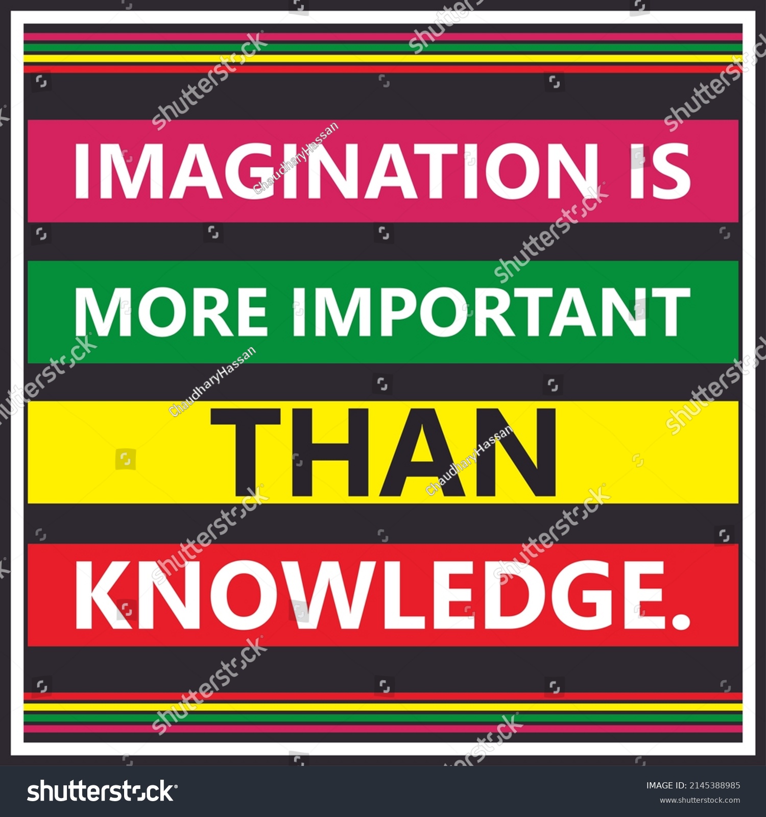 inspirational-motivational-quote-imagination-more-important-stock