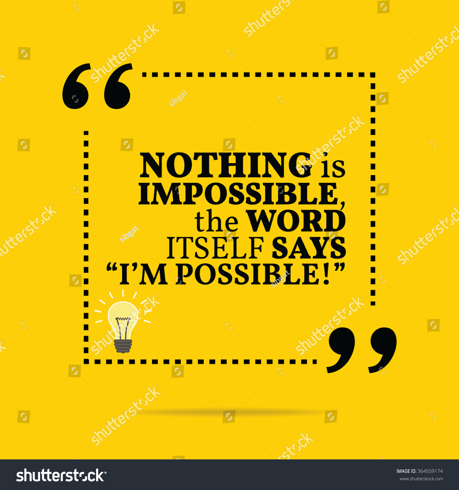 Inspirational Motivational Quote Simple Square Shape Stock Illustration ...