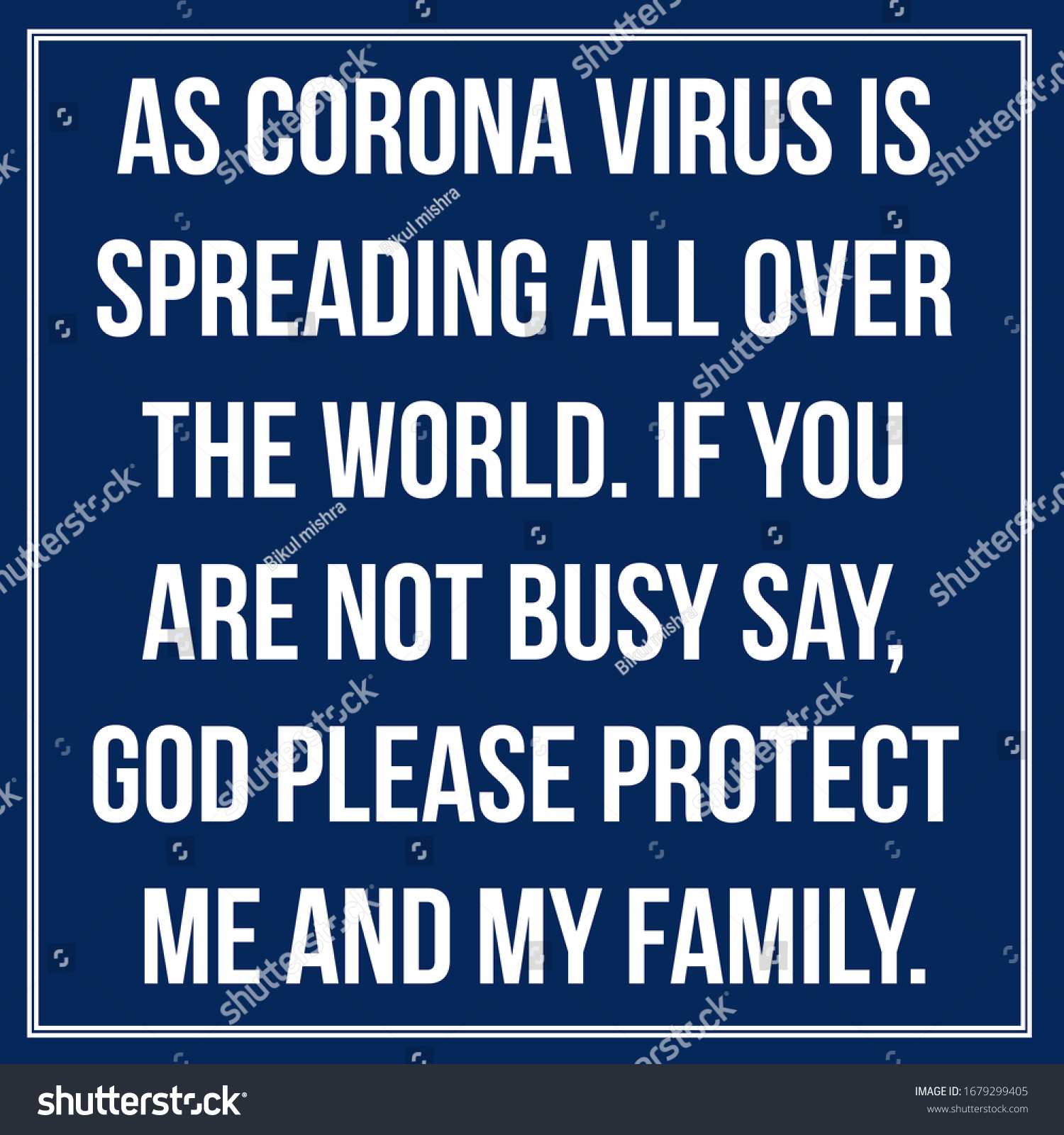 Inspirational Quote Corona Virus Spreading All Stock Illustration