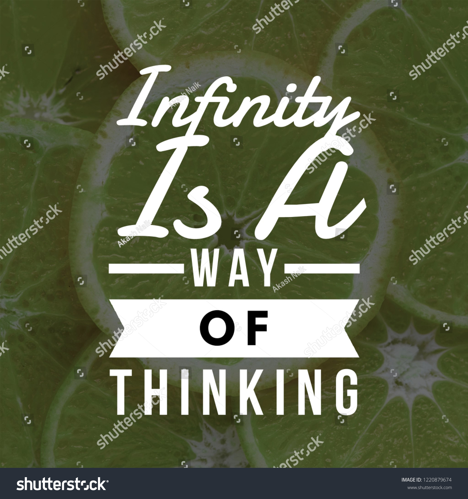 Inspirational Quotes Infinity Way Thinking Positive Stock Photo Edit Now