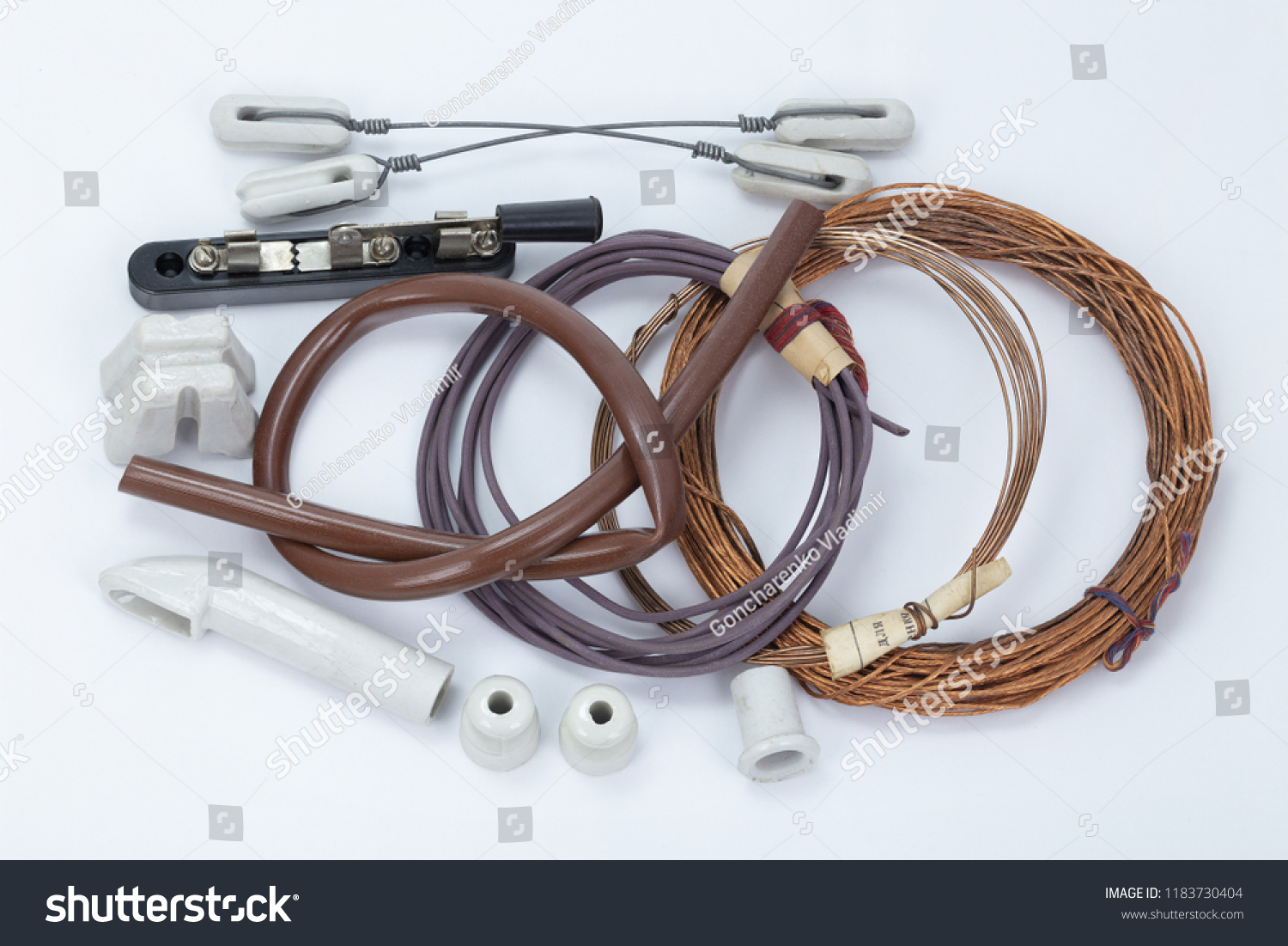 Installing Antenna Grounding Lightning Protection Creating Stock Photo