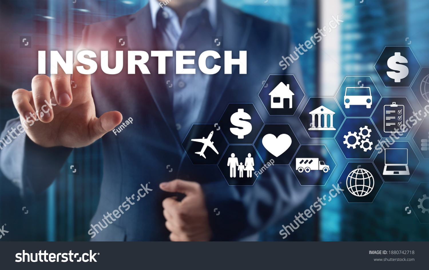 Insurance Technology Insurtech Concept Inscription On Stock Photo ...