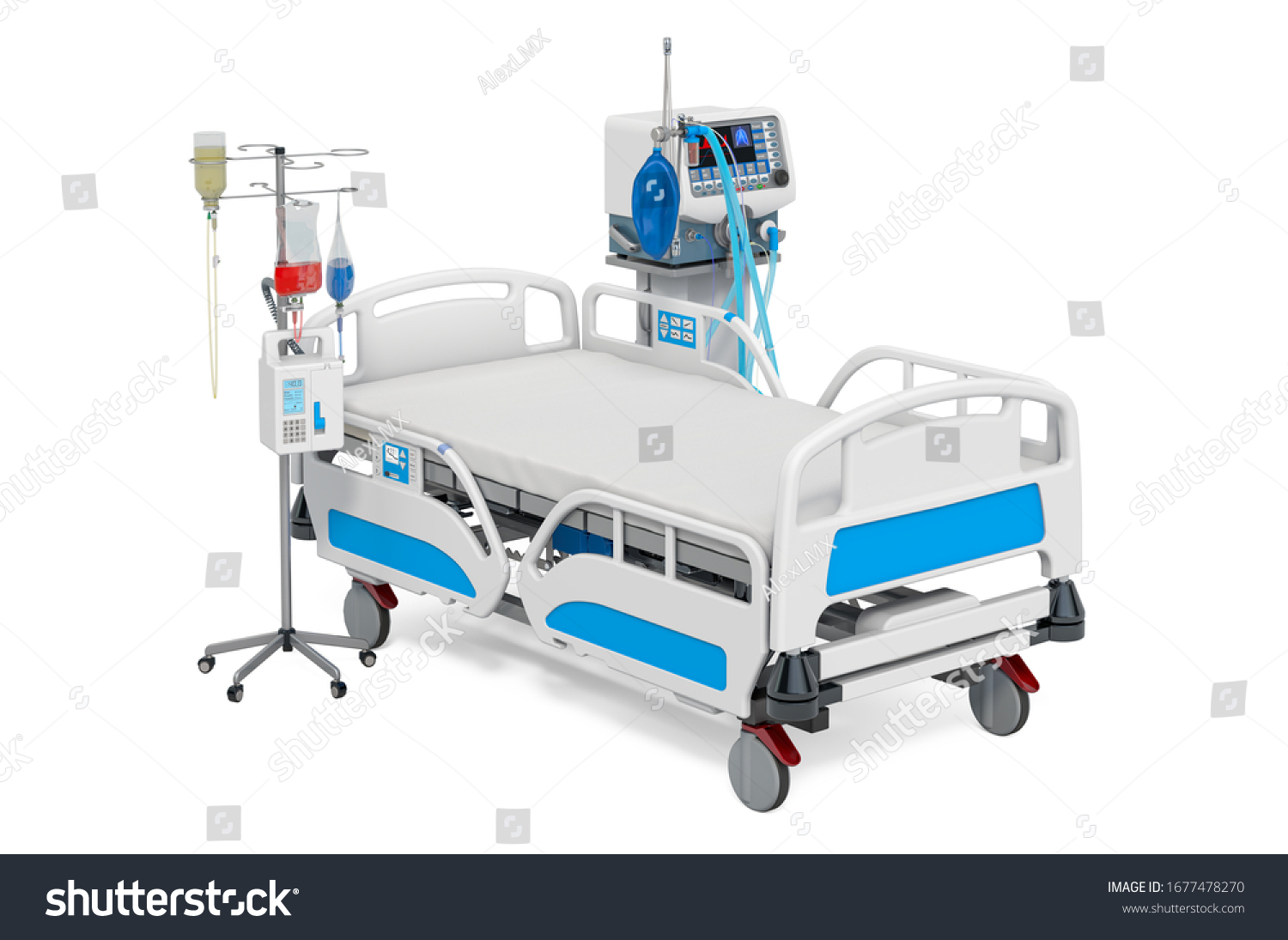 Intensive Care Unit Icu Medical Ventilator Stock Illustration 1677478270 Shutterstock