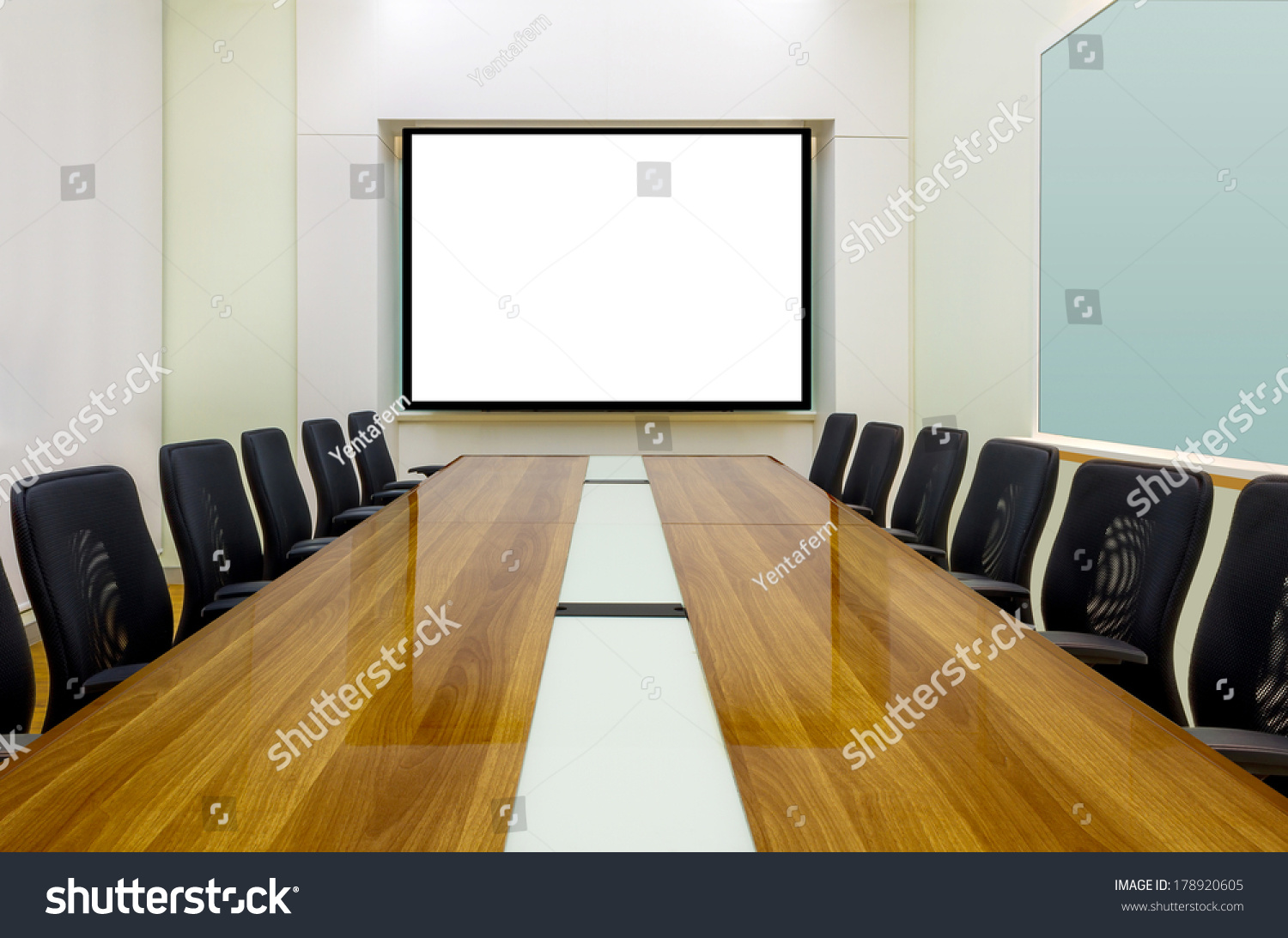 Interior Conference Room Meeting Room Boardroom Stock Photo