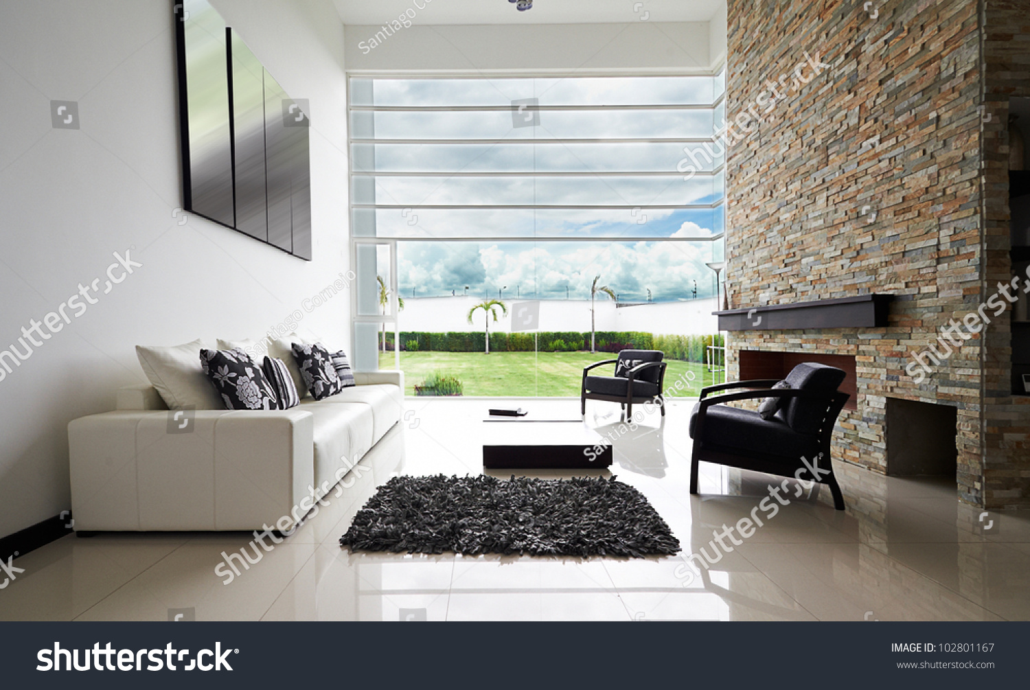 Interior Design Series Modern Living Room Stock Photo 102801167