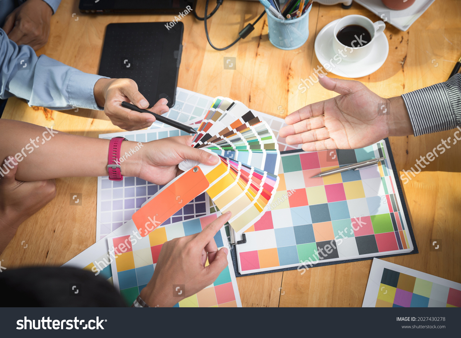 Interior Designer Chooses Color Chart Home Stock Photo 2027430278 ...