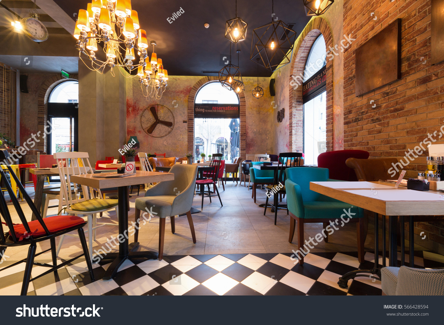 Interior Modern Urban Restaurant Stock Photo 566428594 | Shutterstock