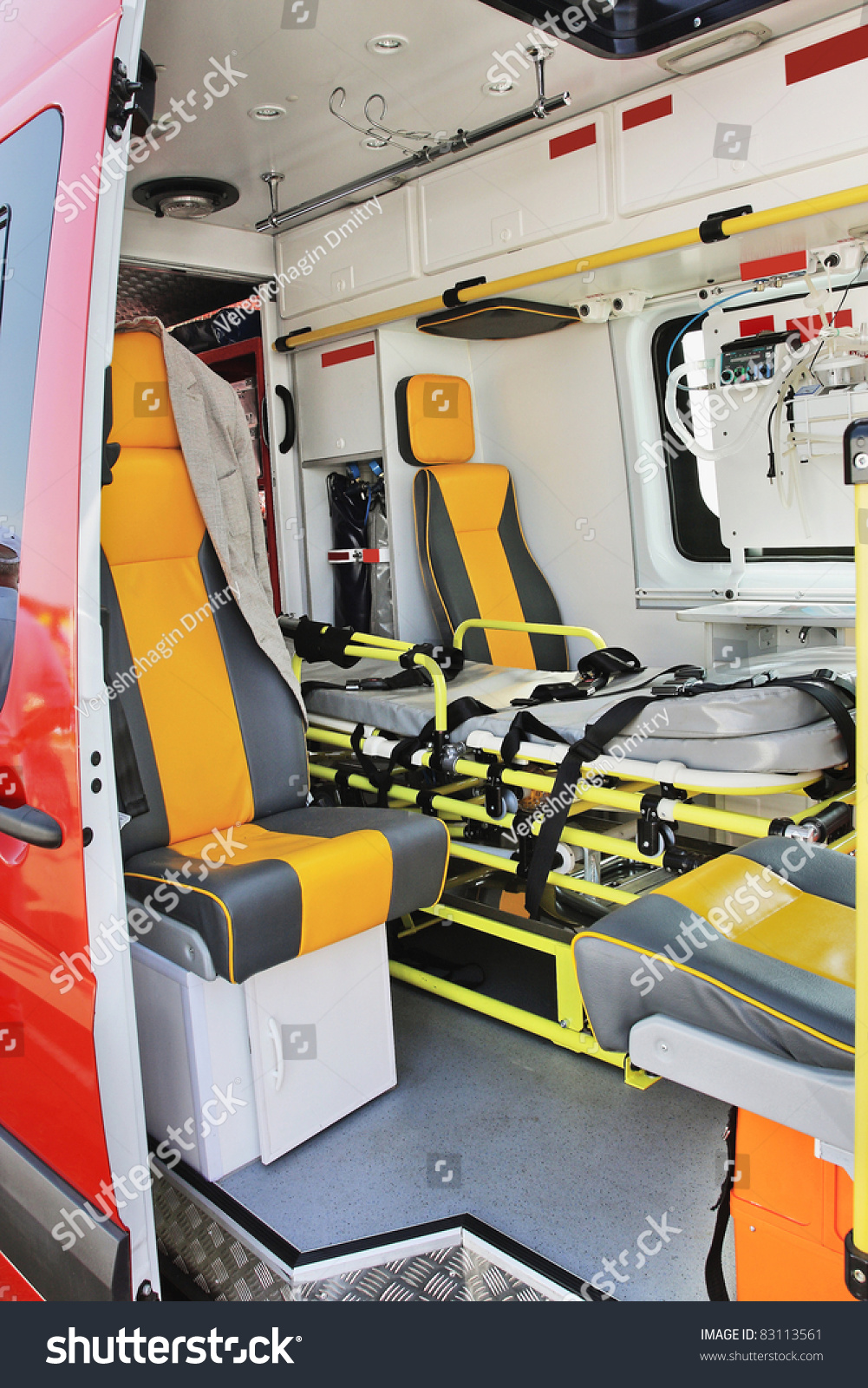 Interior Of An Empty Ambulance Car Stock Photo 83113561 : Shutterstock