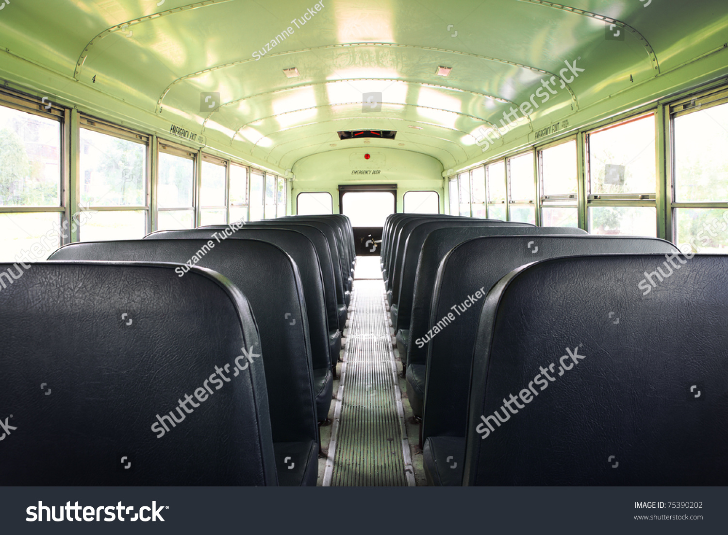 Interior Old School Bus Stock Photo 75390202 - Shutterstock