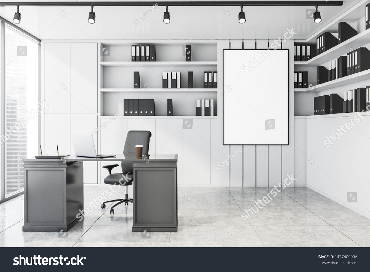 Interior Luxury Ceo Office Tile Floor Stock Illustration