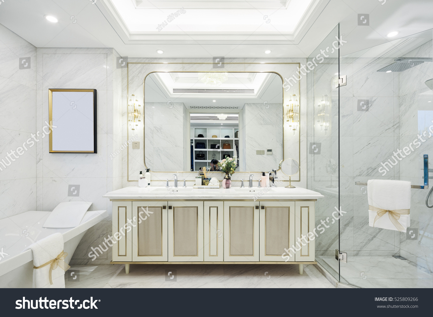 Interior Of Modern Bathroom Stock Photo 525809266 : Shutterstock