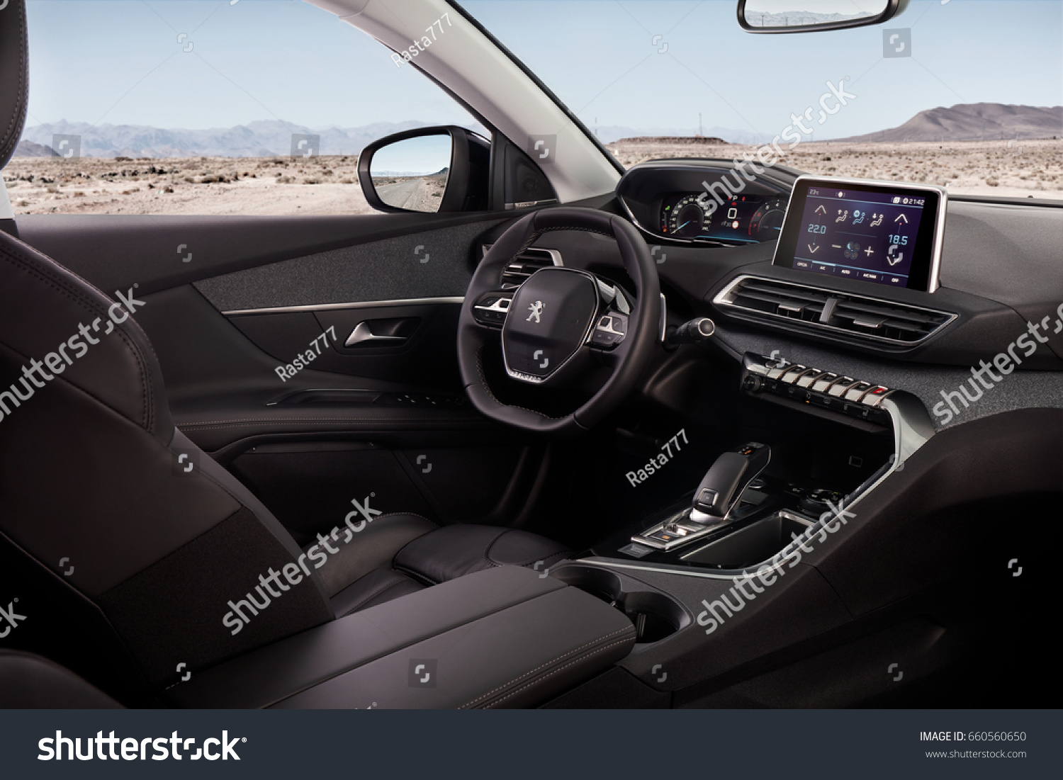 Interior Peugeot 3008 Electronic Assembly Moroccan Stock Photo