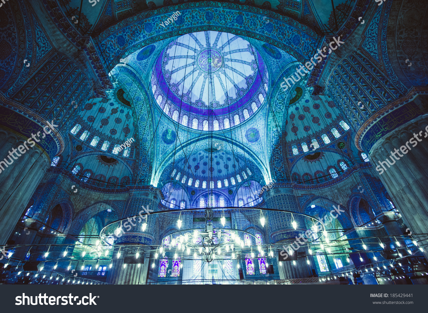 Interior Blue Mosque Istanbul Turkey Stock Photo Edit Now
