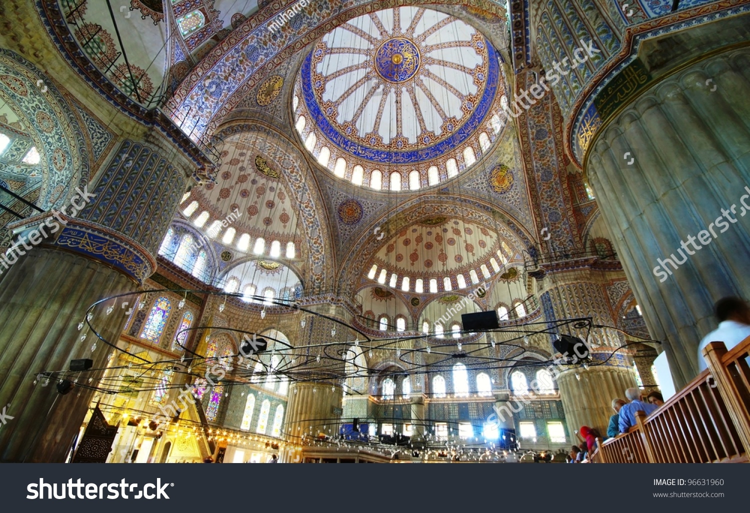 Interior Blue Mosque Sultanahmet Mosque Istanbul Stockfoto