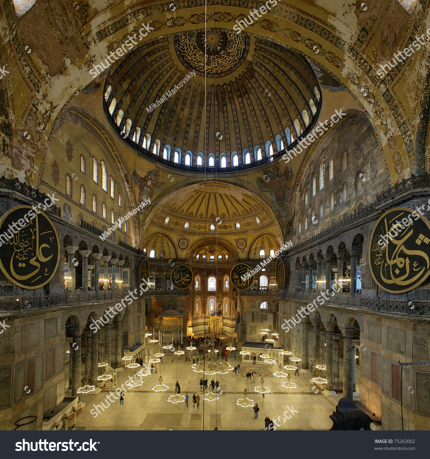 Interior Hagia Sophia Istanbul Turkey Stockfoto Jetzt