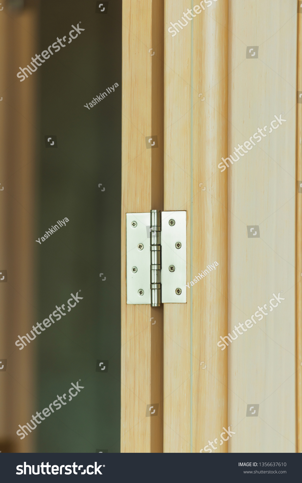 Interior Wooden Door Light Color Metal Stock Photo Edit Now