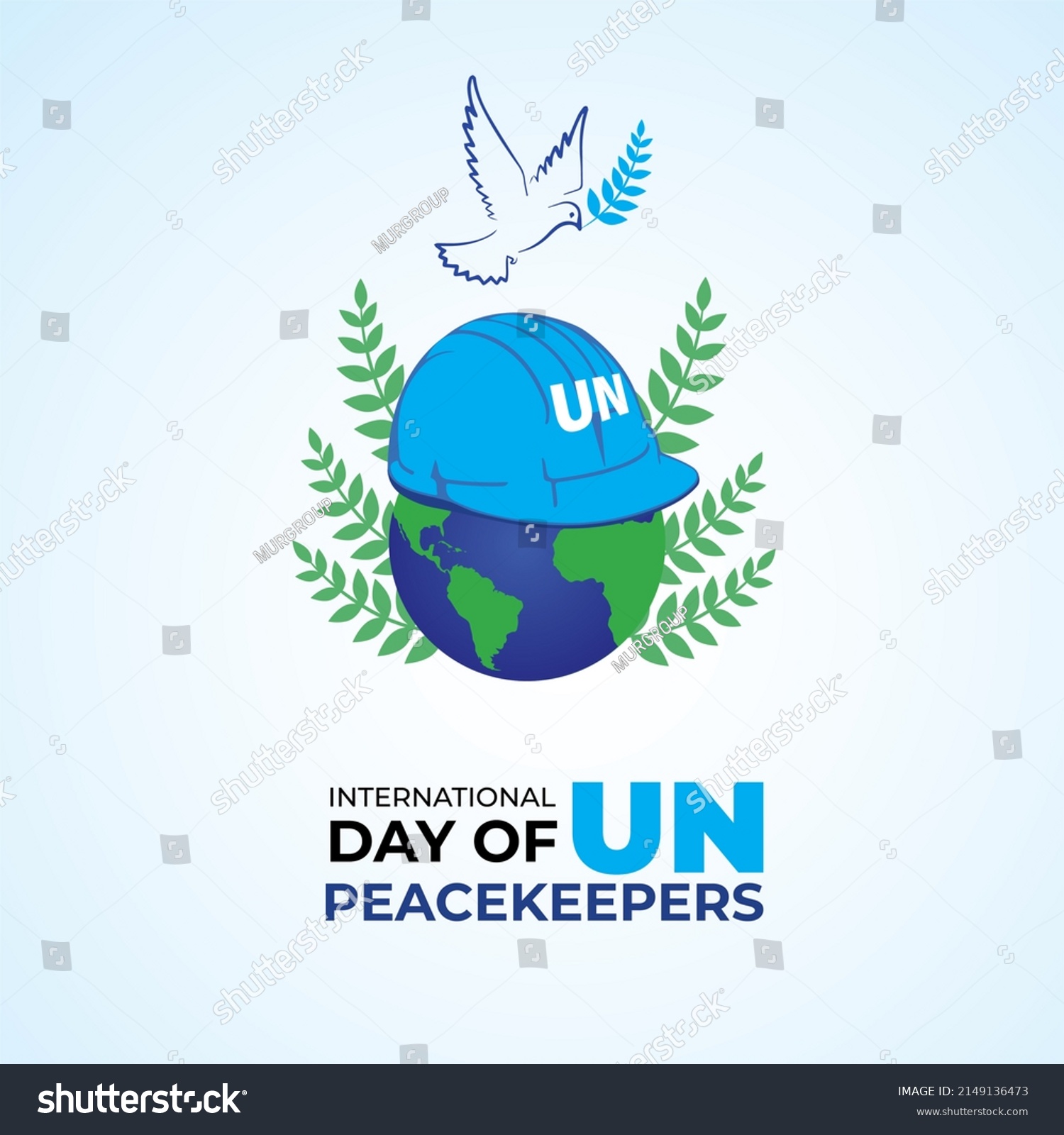 International Day Un Peacekeepers Concept Template Stock Illustration ...