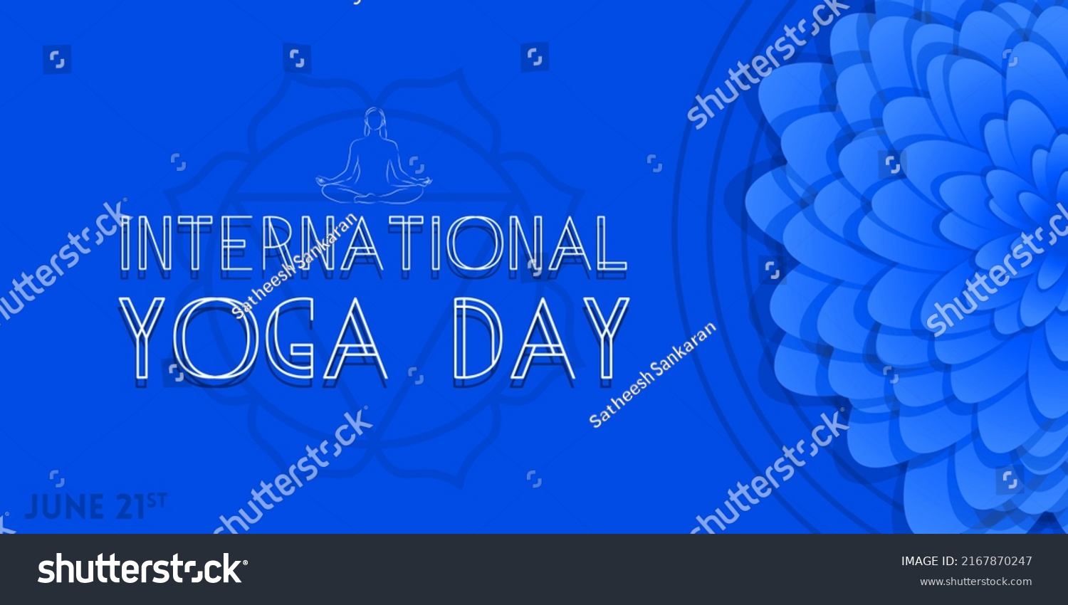 International Yoga Day Concept Design Posters Stock Illustration ...