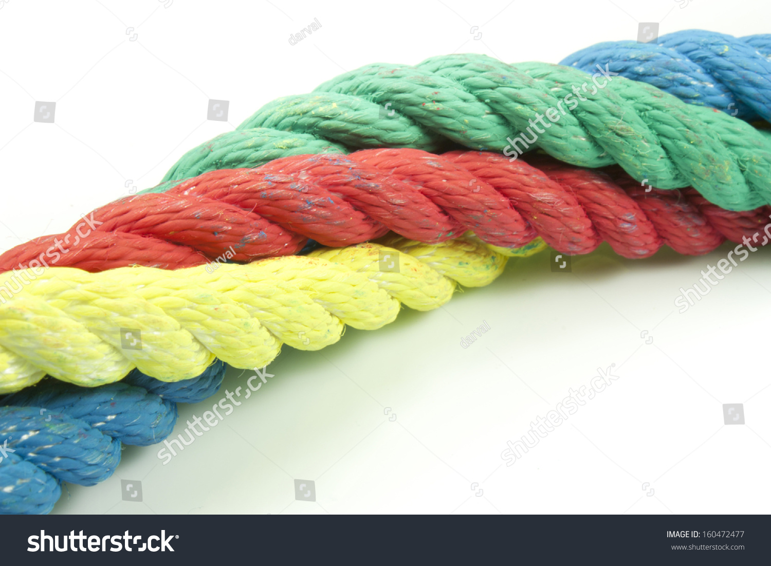 Intertwining Of Four Strings Of Different Colors Stock Photo 160472477 ...